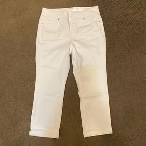 NWT Women’s Westbound petites size 6 white skinny crop pants, high rise